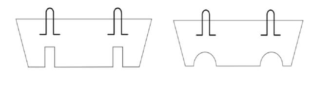 Fig 1 Structures before and after adjustment of dam flow steel holes1
