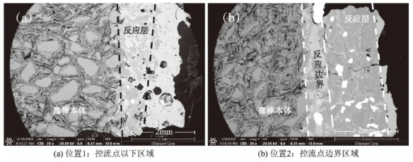 Figure 3 shows the reaction interface between the plug rod and the molten steel